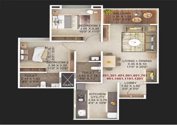 2bhk-unit-Floor-Plan